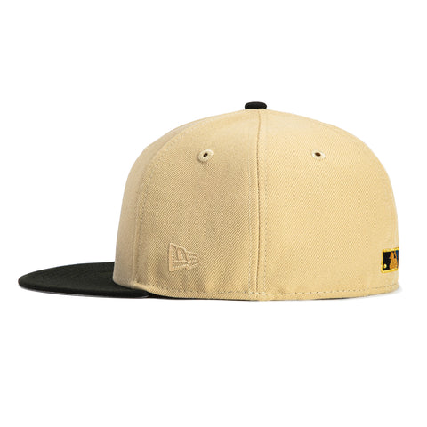 New Era 59Fifty Los Angeles Dodgers Japan Flag Patch Hat - Tan, Black, Metallic Gold