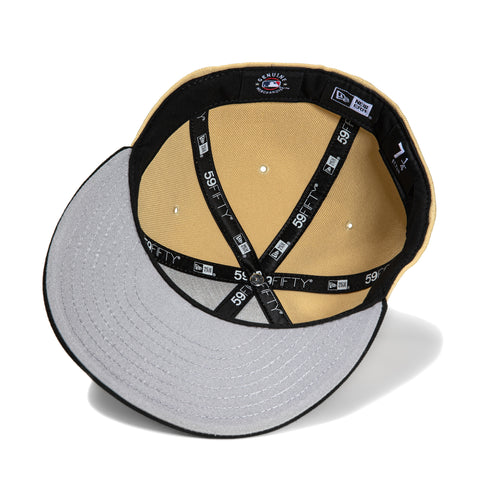 New Era 59Fifty Los Angeles Dodgers Japan Flag Patch Hat - Tan, Black, Metallic Gold
