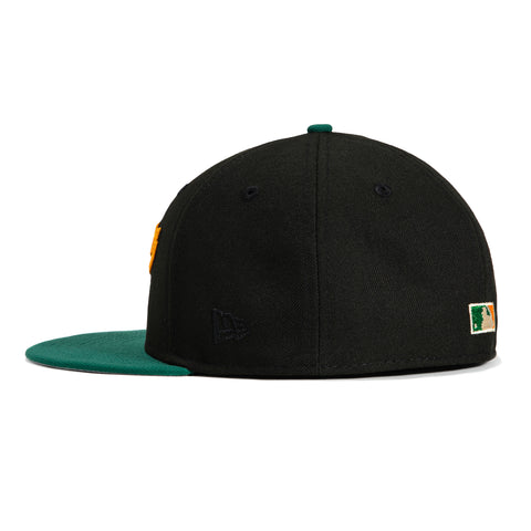 New Era 59Fifty San Francisco Giants 2012 World Series Champions Patch Script Hat - Black, Green, Light Orange