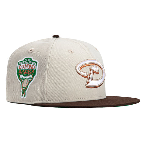 New Era 59Fifty Arizona Diamondbacks Inaugural Patch D Hat - Stone, Brown, Metallic Copper