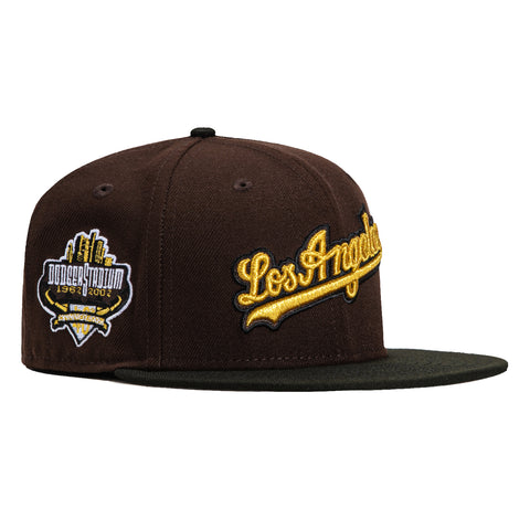 New Era 59Fifty Los Angeles Dodgers 40th Anniversary Stadium Patch Script Hat - Brown, Black, Metallic Gold