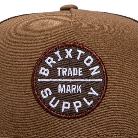 Brixton Oath III Snapback Trucker Hat - Brown