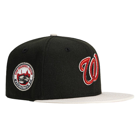 New Era Youth 9Fifty Daddy Daughter Washington Nationals Inaugural Season Patch Snapback Hat - Black, Stone, Red