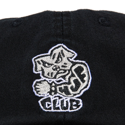 HUF Club 6 Strapback Relaxed Hat - Black