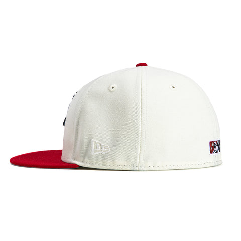 New Era 59Fifty Springfield Cardinals Cashew Chicken Logo Patch Hat - White, Red