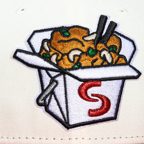 New Era 59Fifty Springfield Cardinals Cashew Chicken Logo Patch Hat - White, Red