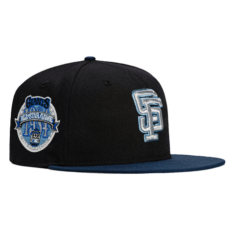 New Era 59Fifty San Francisco Giants 1984 All Star Game Patch Hat - Black, Navy, Metallic Silver