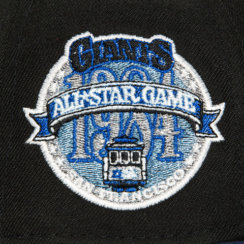 New Era 59Fifty San Francisco Giants 1984 All Star Game Patch Hat - Black, Navy, Metallic Silver