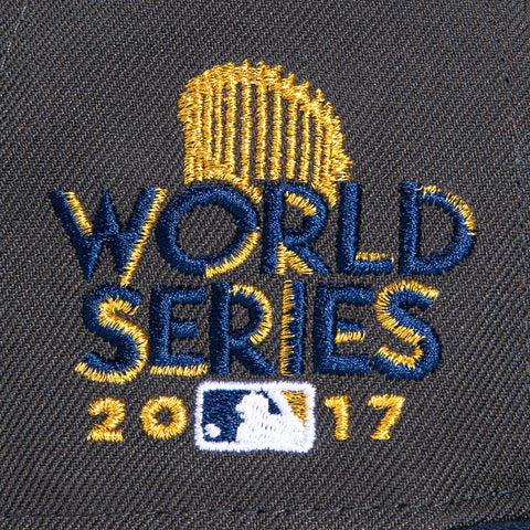 New Era 59Fifty Houston Astros 2017 World Series Champions Patch Hat - Graphite, Navy, Metallic Gold