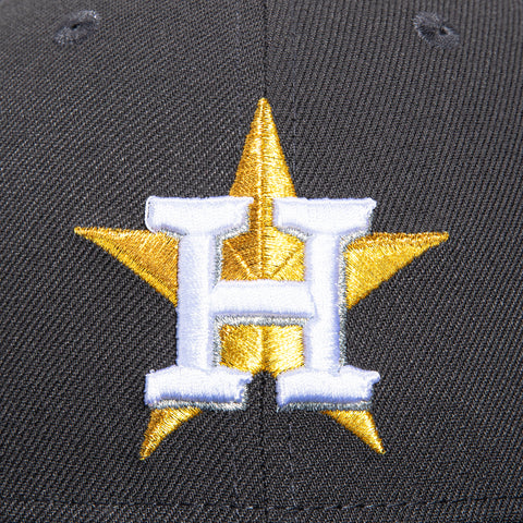 New Era 59Fifty Houston Astros 2017 World Series Champions Patch Hat - Graphite, Navy, Metallic Gold