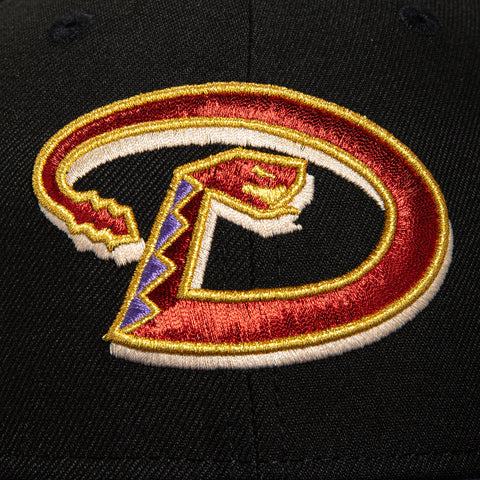 New Era 59Fifty Arizona Diamondbacks Inaugural Patch D Hat - Black, Purple, Sedona Red, Metallic Gold