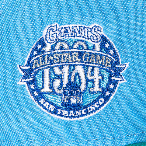 New Era 59Fifty Caribbean Waters San Francisco Giants 1984 All Star Game Patch Hat - Light Blue, Teal