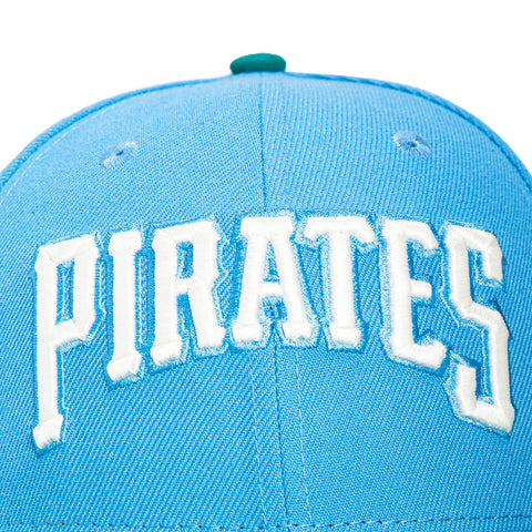 New Era 59Fifty Caribbean Waters Pittsburgh Pirates 2006 All Star Game Patch Word Hat - Light Blue, Teal