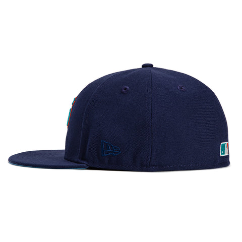 New Era 59Fifty New York Mets 40th Anniversary Stadium Patch Word Hat - Light Navy, Teal, Orange