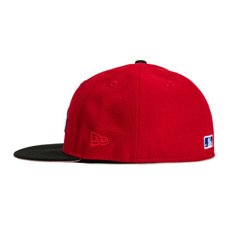 New Era 59Fifty Texas Rangers 2023 World Series Patch Word Hat - Red, Black