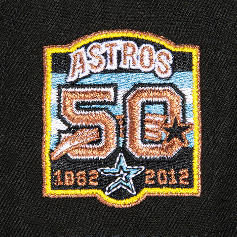 New Era 59Fifty Houston Astros 50th Anniversary Patch Concept Hat - Black, Light Blue, Yellow