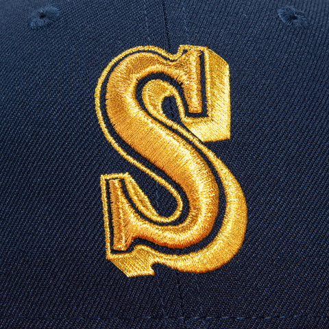 New Era 59Fifty Opening Ceremony Seattle Mariners 20th Anniversary Patch Hat - Navy, Red, Metallic Gold