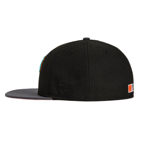 New Era 59Fifty Calle Ocho Kansas City Royals 40th Anniversary Patch Script Hat - Black, Graphite, Teal, Orange