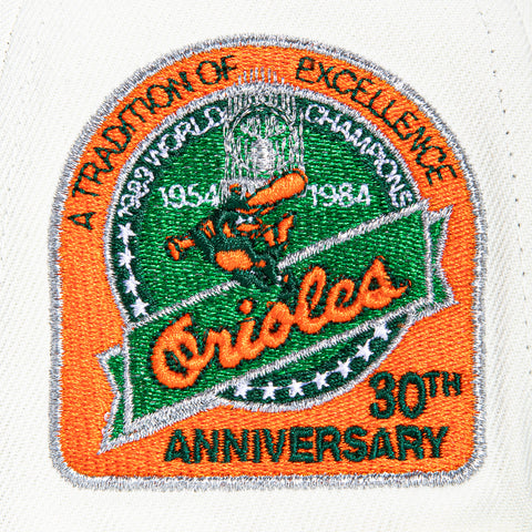 New Era 59Fifty Calle Ocho Baltimore Orioles 30th Anniversary Champions Patch Script Hat - White, Green, Orange