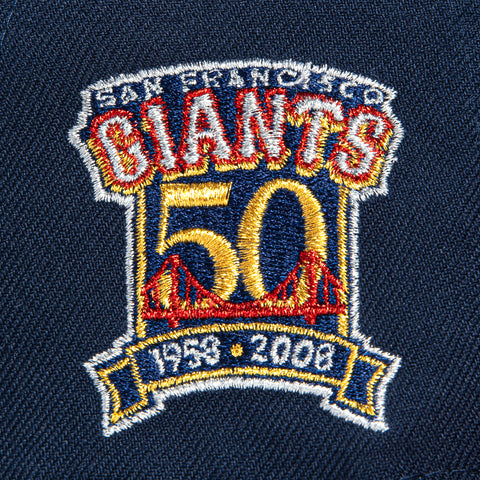 New Era 59Fifty Opening Ceremony San Francisco Giants 50th Anniversary Patch Hat - Navy, Red, Metallic Gold