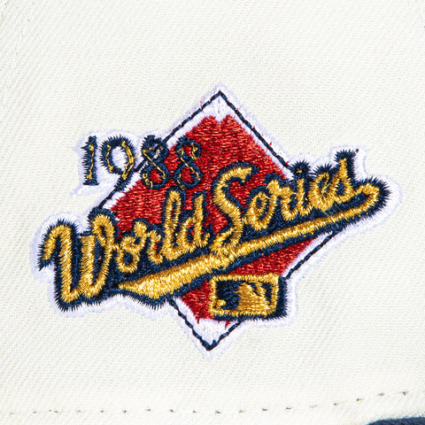 New Era 59Fifty Opening Ceremony Los Angeles Dodgers 1988 World Series Patch Word Hat - White, Navy, Red