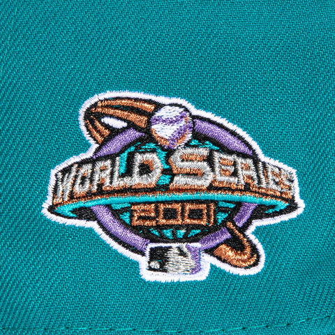 New Era 59Fifty Arizona Diamondbacks 2001 World Series Patch Upside Down Hat - Teal, Black, Purple