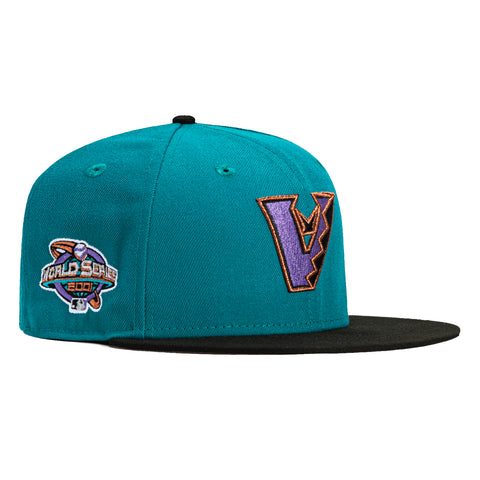 New Era 59Fifty Arizona Diamondbacks 2001 World Series Patch Upside Down Hat - Teal, Black, Purple