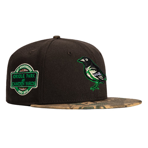 New Era 59Fifty Blur Tree Baltimore Orioles 20th Anniversary Stadium Patch Hat - Brown, Camo