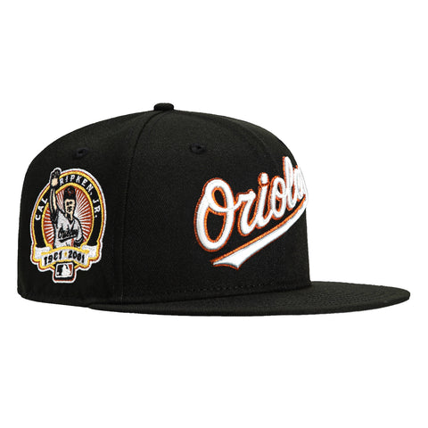 New Era 59Fifty Hall of Fame Baltimore Orioles Cal Ripken Jr. 8 Patch Hat - Black