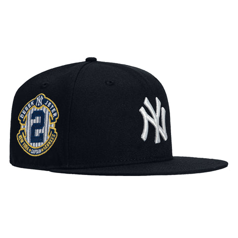 New Era 59Fifty Hall of Fame New York Yankees Derek Jeter 2 Patch Hat - Navy