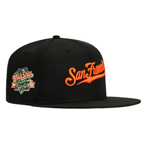 New Era 59Fifty San Francisco Giants Battle of the Bay Patch Script Hat - Black, Orange