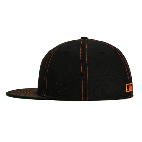 New Era 59Fifty Contrast Stitch Arizona Diamondbacks Inaugural Patch Upside Down Hat - Black, Light Orange