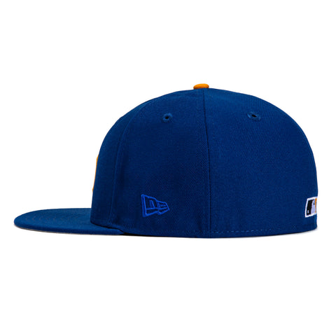 New Era 59Fifty Seattle Mariners 24 Ken Griffey Patch City Connect Hat - Royal, Gold