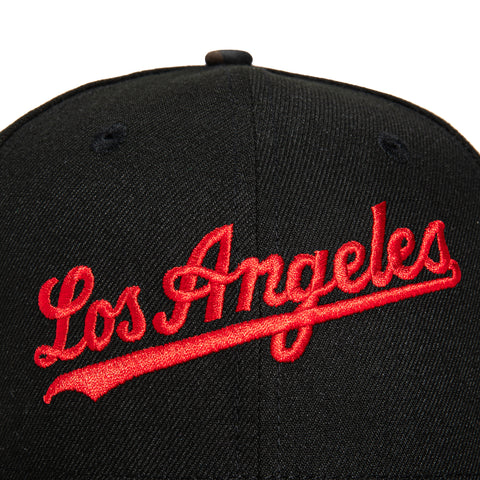 New Era 59Fifty Los Angeles Dodgers 1981 World Series Patch Script Hat - Black, Camo, Red