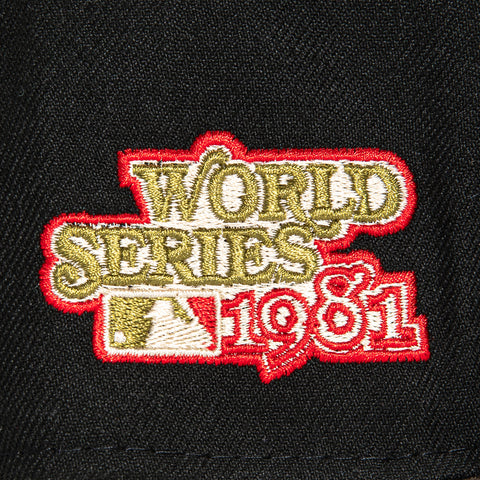 New Era 59Fifty Los Angeles Dodgers 1981 World Series Patch Script Hat - Black, Camo, Red