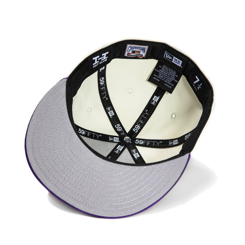 New Era 59Fifty Sinister Pack Minnesota Twins 60th Anniversary Patch Road Hat - White, Purple, Green