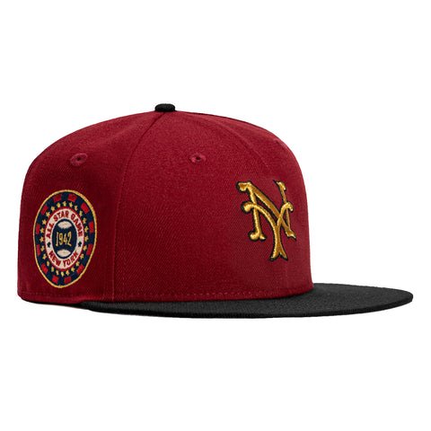 New Era 59Fifty Sinister Pack New York Giants 1942 All Star Game Patch Hat - Brick, Black