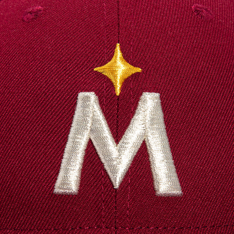 New Era 59Fifty Infinity Minnesota Twins 2014 All Star Game Patch Road Hat - Cardinal, Metallic Silver, Metallic Gold