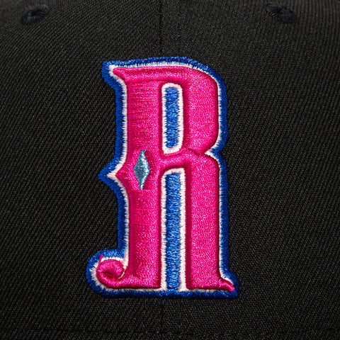 New Era 59Fifty Reno Aces Logo Patch Alternate R Hat - Black, Brown, Magenta