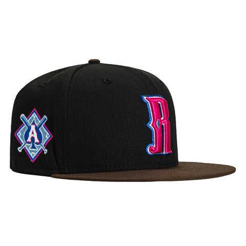 New Era 59Fifty Reno Aces Logo Patch Alternate R Hat - Black, Brown, Magenta