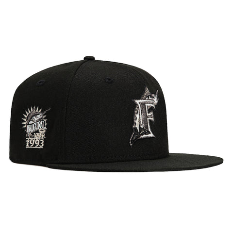 New Era 59Fifty Glow in the Dark Miami Marlins Inaugural Patch Hat - Black, White