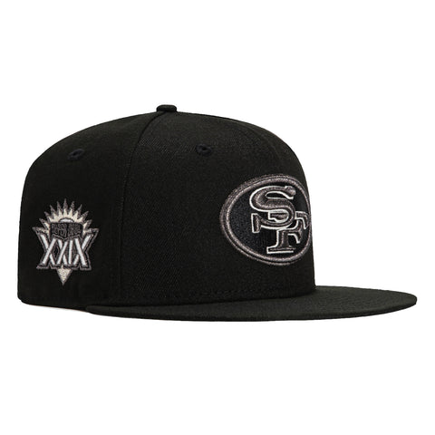 New Era 59Fifty Glow in the Dark San Francisco 49ers 1995 Super Bowl Patch Hat - Black, White