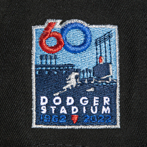 New Era 59Fifty Los Angeles Dodgers 60th Anniversary Stadium Patch Script Hat - Black, Navy, Red