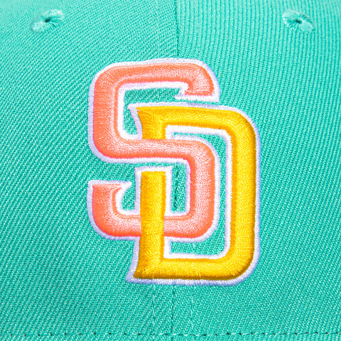 New Era 59Fifty San Diego Padres 20th Anniversary Stadium Patch Hat - Mint, Brown, Pink, Gold