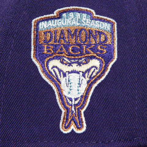 New Era 59Fifty Arizona Diamondbacks Inaugural Patch D Hat - Purple, Burnt Orange, Metallic Copper