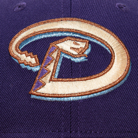 New Era 59Fifty Arizona Diamondbacks Inaugural Patch D Hat - Purple, Burnt Orange, Metallic Copper