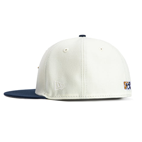 New Era 59Fifty Sugar Land Space Cowboys Logo Patch Faux Hat - White, Navy