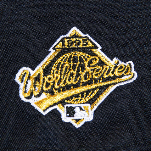 New Era 59Fifty Deep Ocean Gold Atlanta Braves 1995 World Series Patch Hat - Navy, Gold