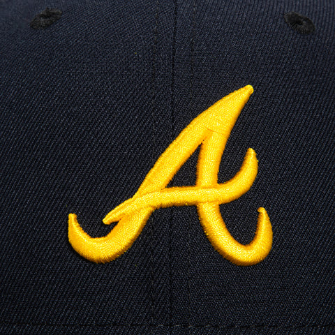 New Era 59Fifty Deep Ocean Gold Atlanta Braves 1995 World Series Patch Hat - Navy, Gold