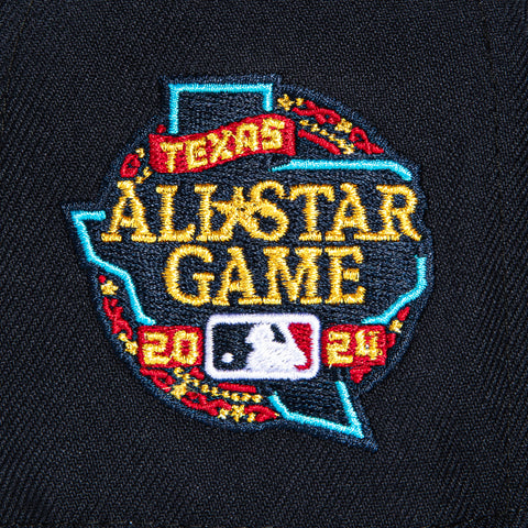 New Era 59Fifty Deep Ocean Gold Texas Rangers 2024 All Star Game Patch Hat - Navy, Gold